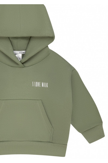 Pure - Olive kids hoodie 2