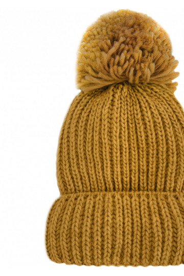 Naluu - Mustard yellow winter hat 2