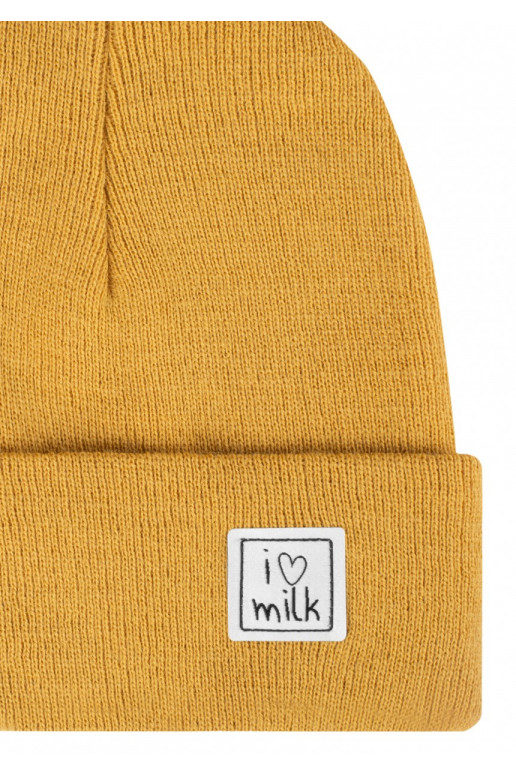 Winter yellow kids beanie