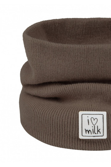 Kids brown knitted snood 2