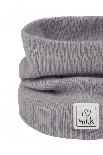 Kids grey knitted snood 2