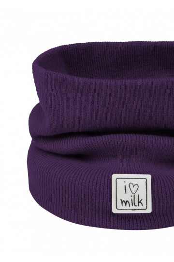 Kids purple knitted snood 2