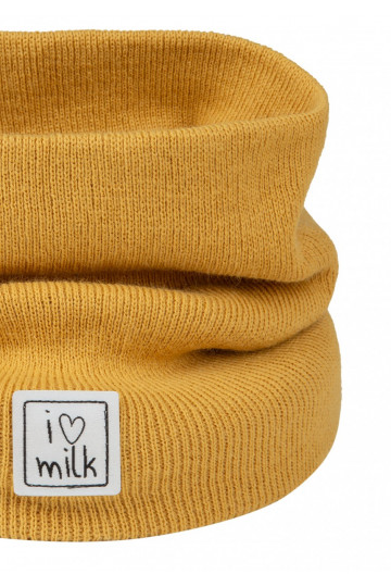 Kids yellow knitted snood 2