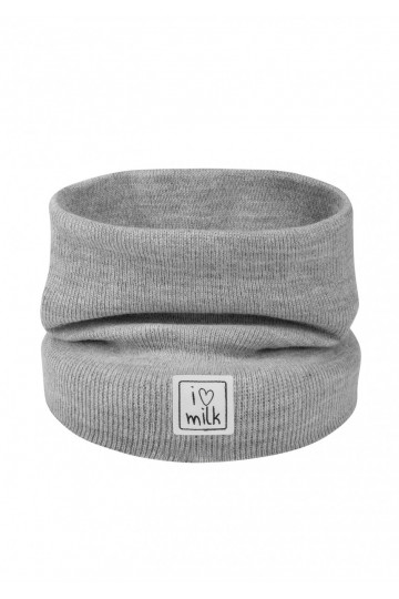 Kids grey melange knitted snood