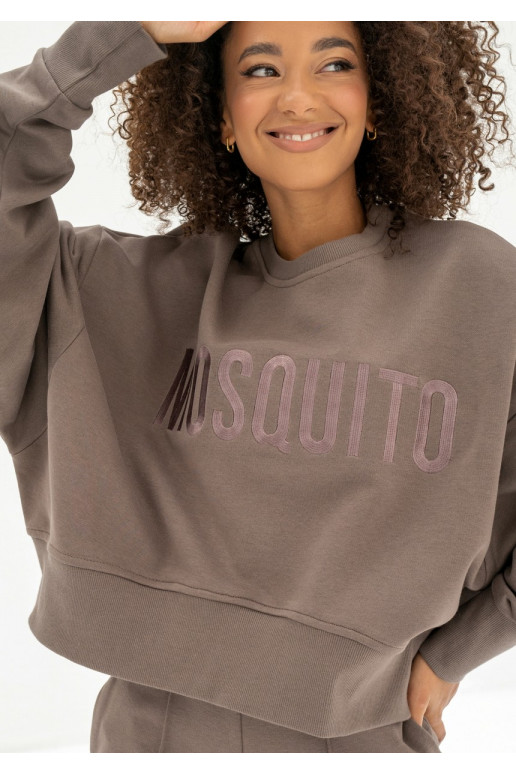 Shore Thin - Savannah tan brown sweatshirt with an embroidered logo