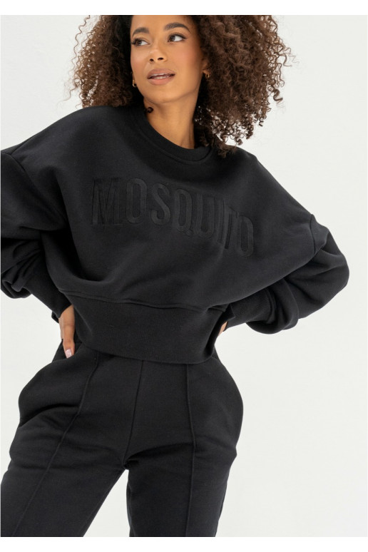 Shore Thin - Black sweatshirt with an embroidered logo