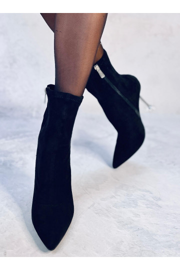 Boots na przezroczystej szpilce MERRISA BLACK 2