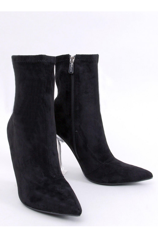 Boots na przezroczystej szpilce MERRISA BLACK