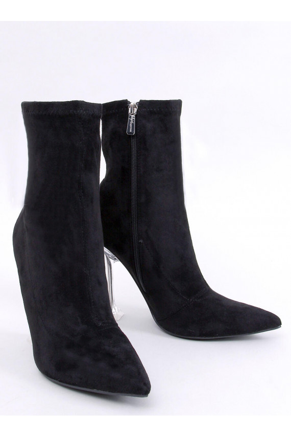 Boots na przezroczystej szpilce MERRISA BLACK