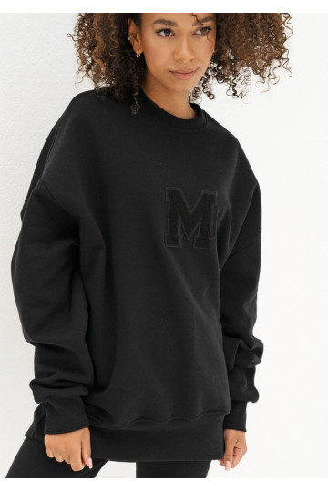 Vibe - Black oversize sweatshirt "M logo" 2