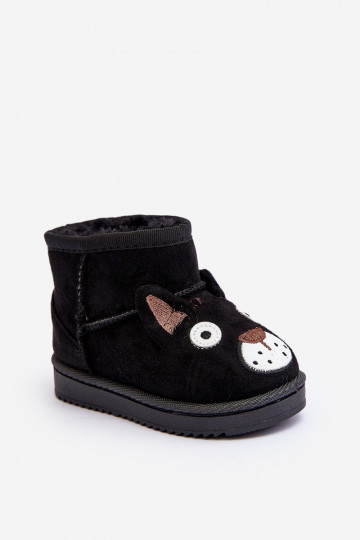 Children's Padded Snow Boots Black Vavena 2