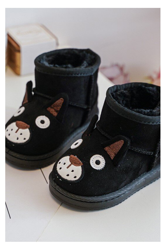 Children's Padded Snow Boots Black Vavena