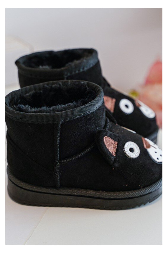 Children's Padded Snow Boots Black Vavena