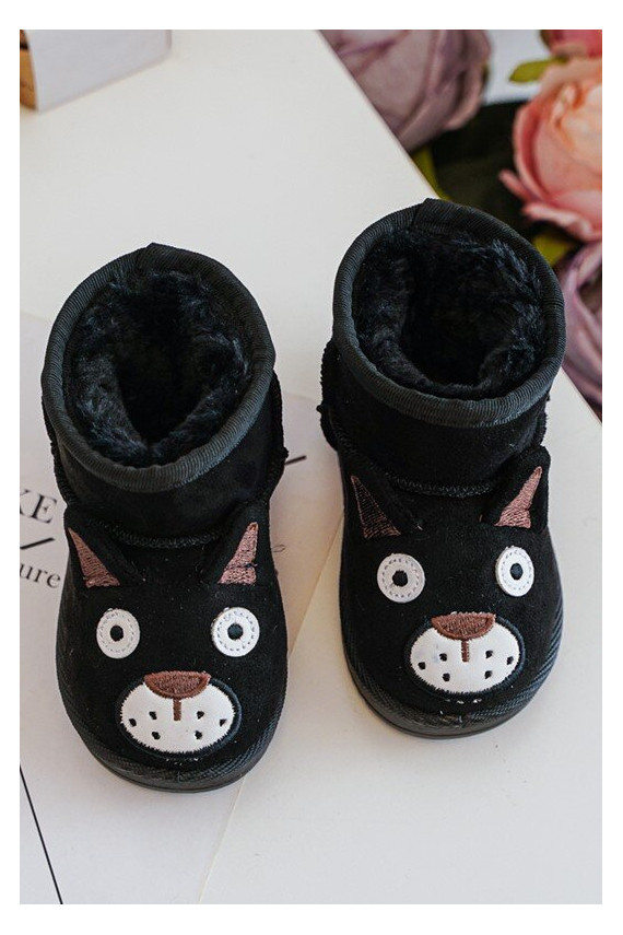 Children's Padded Snow Boots Black Vavena