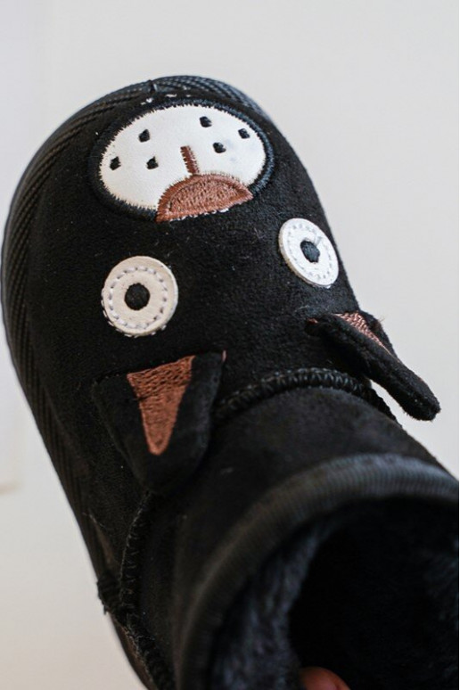 Children's Padded Snow Boots Black Vavena