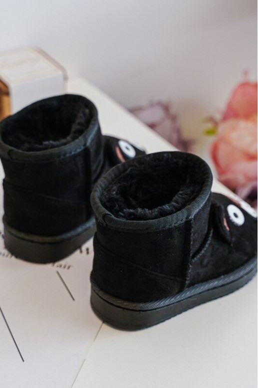 Children's Padded Snow Boots Black Vavena