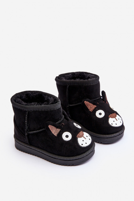 Children's Padded Snow Boots Black Vavena