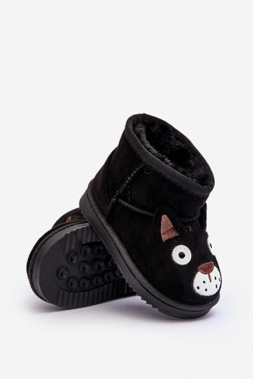 Children's Padded Snow Boots Black Vavena