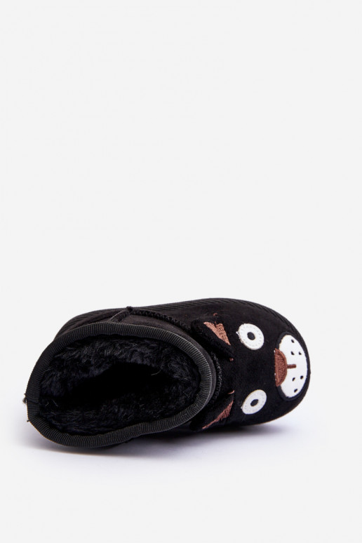 Children's Padded Snow Boots Black Vavena