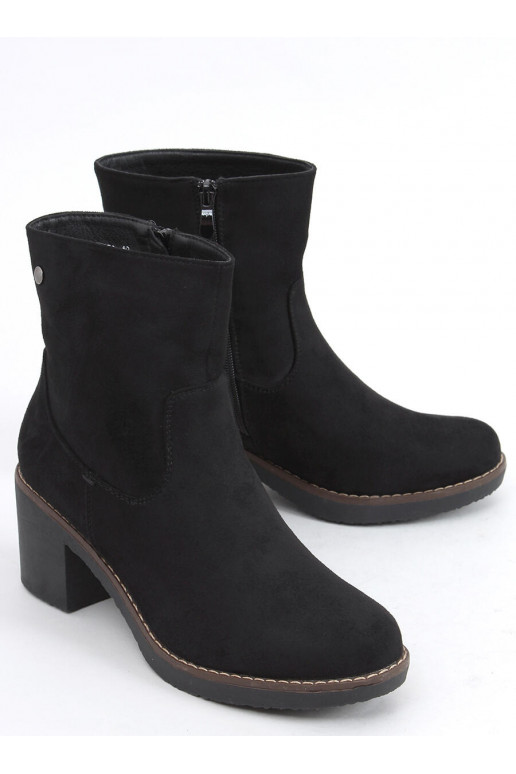 Boots with a rubber heel LINZI BLACK Boots with a rubber heel LINZI BLACK