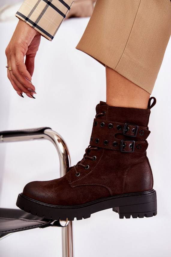 Women's Suede Warm Boots Brown Silvor