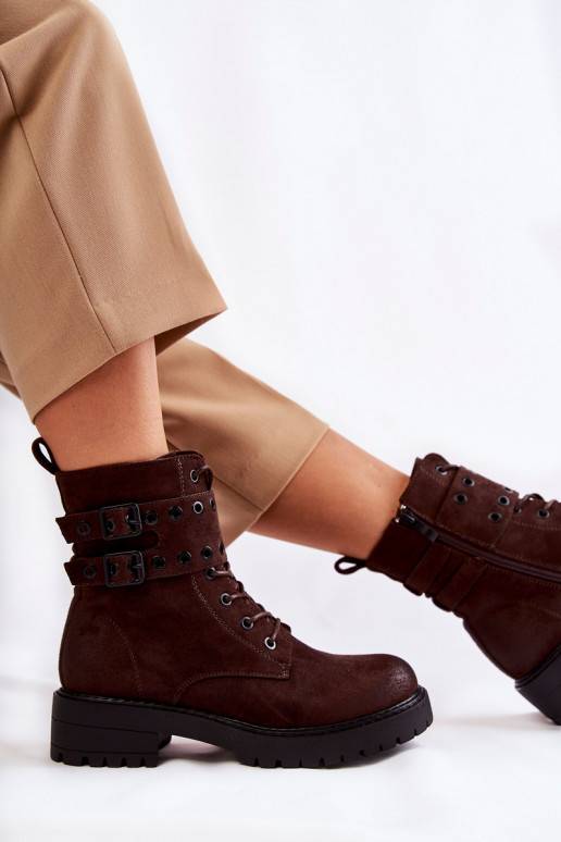 Women's Suede Warm Boots Brown Silvor