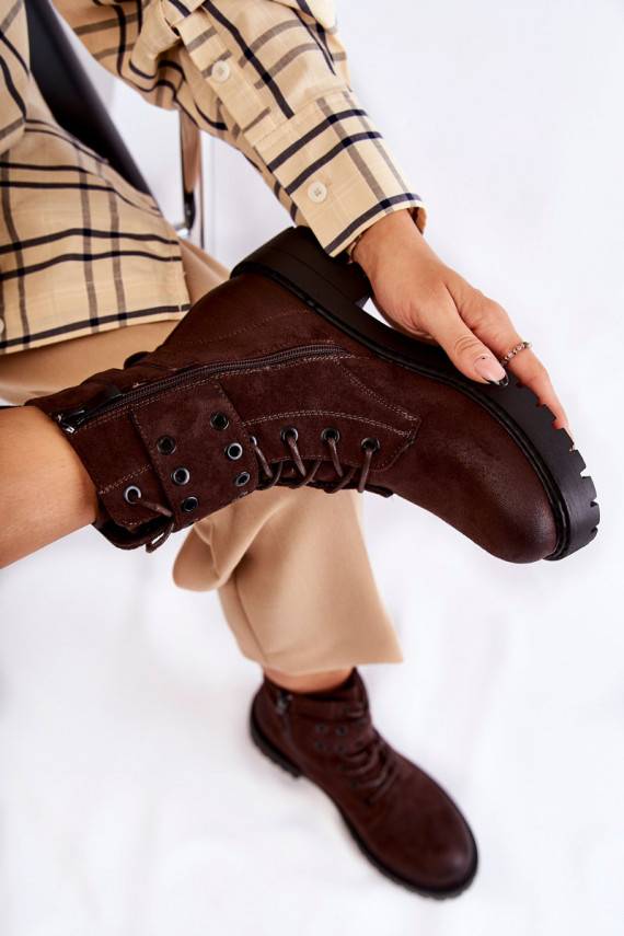 Women's Suede Warm Boots Brown Silvor