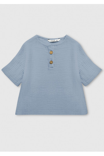 Light blue muslin kids T-shirt