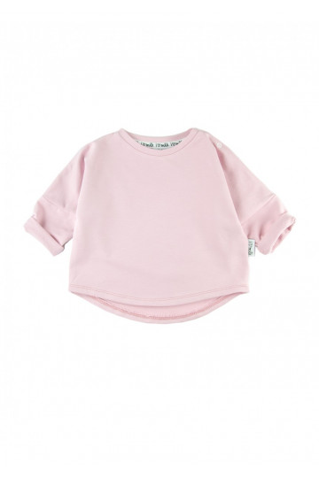 Powder pink basic kids sweatshirt