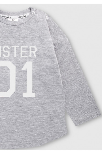 Melange grey kids sweatshirt &quot;sister 01&quot; 2