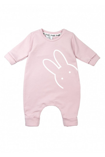 Powder pink long sleeved romper &quot;bunny&quot;