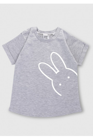 Melange grey kids T-shirt &quot;bunny&quot; 2