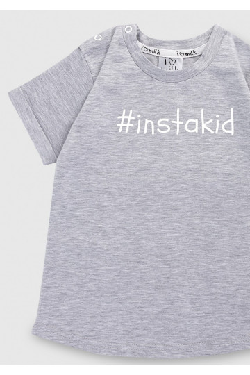 Melange grey kids T-shirt &quot;instakid&quot; 2