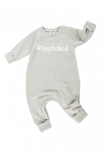 Melange grey long sleeved romper &quot;instakid&quot;