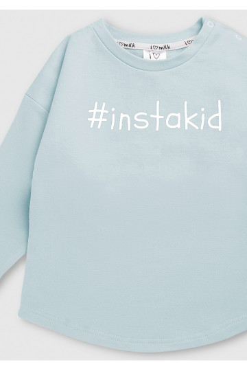 Light blue kids sweatshirt &quot;instakid&quot;