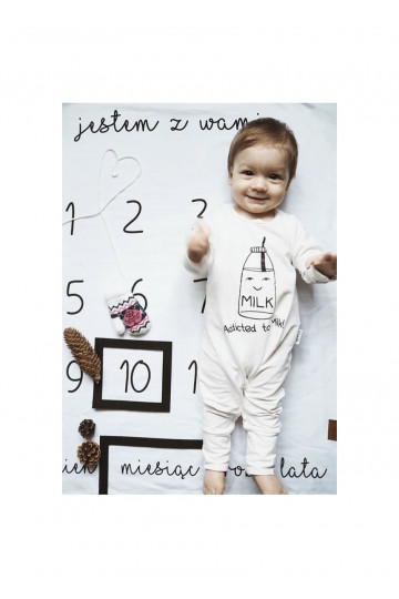 White long sleevesd romper &quot;milk addicted&quot; 2