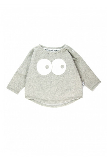 Melange grey kids sweatshirt &quot;eyes&quot;