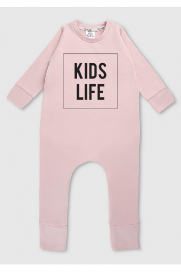 Powder pink long sleeved romper &quot;kids life&quot; 2