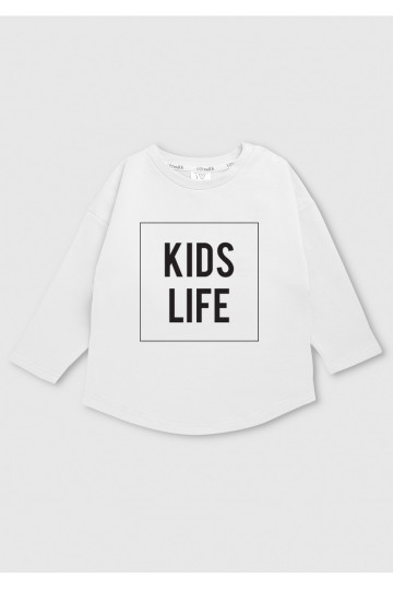 White kids sweatshirt &quot;kids life&quot;