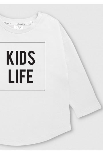 White kids sweatshirt &quot;kids life&quot; 2