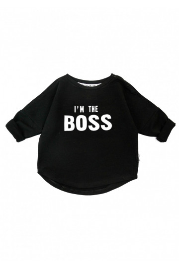 Black kids sweatshirt &quot;I&#039;m the boss&quot; 2