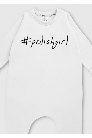 White long sleeved romper &quot;polishgirl&quot;