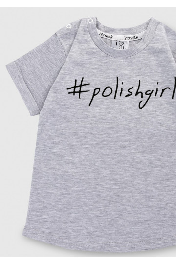 Melange grey T-shirt &quot;polishgirl&quot; 2