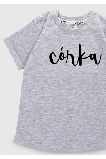 Melange grey kids T-shirt &quot;córka&quot; 2