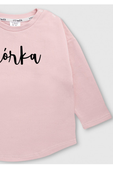 Powder pink kids sweatshirt &quot;córka&quot; 2