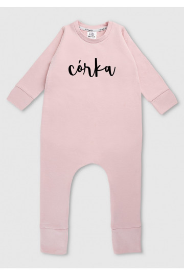 Powder pink romper &quot;córka&quot;