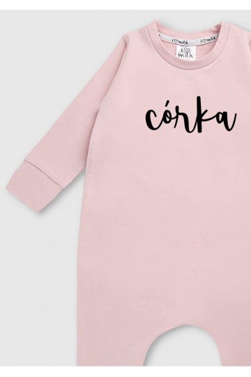 Powder pink romper &quot;córka&quot; 2