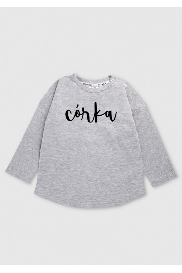 Melange grey kids sweatshirt &quot;córka&quot;