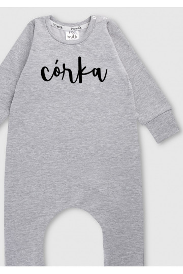 Melange grey long sleeved romper &quot;córka&quot; 2