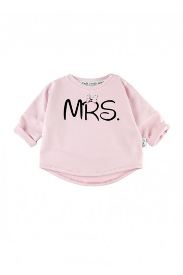 Powder pink kids sweatshirt &quot;mrs&quot;